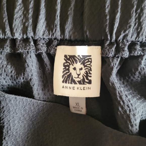 Anne Klein Wide Leg Black Trousers Dressy Business Casual Polyester Pants XL NWT - Picture 6 of 9